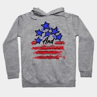 Stars and Stripes - 4th of July - Retro American Flag Hoodie